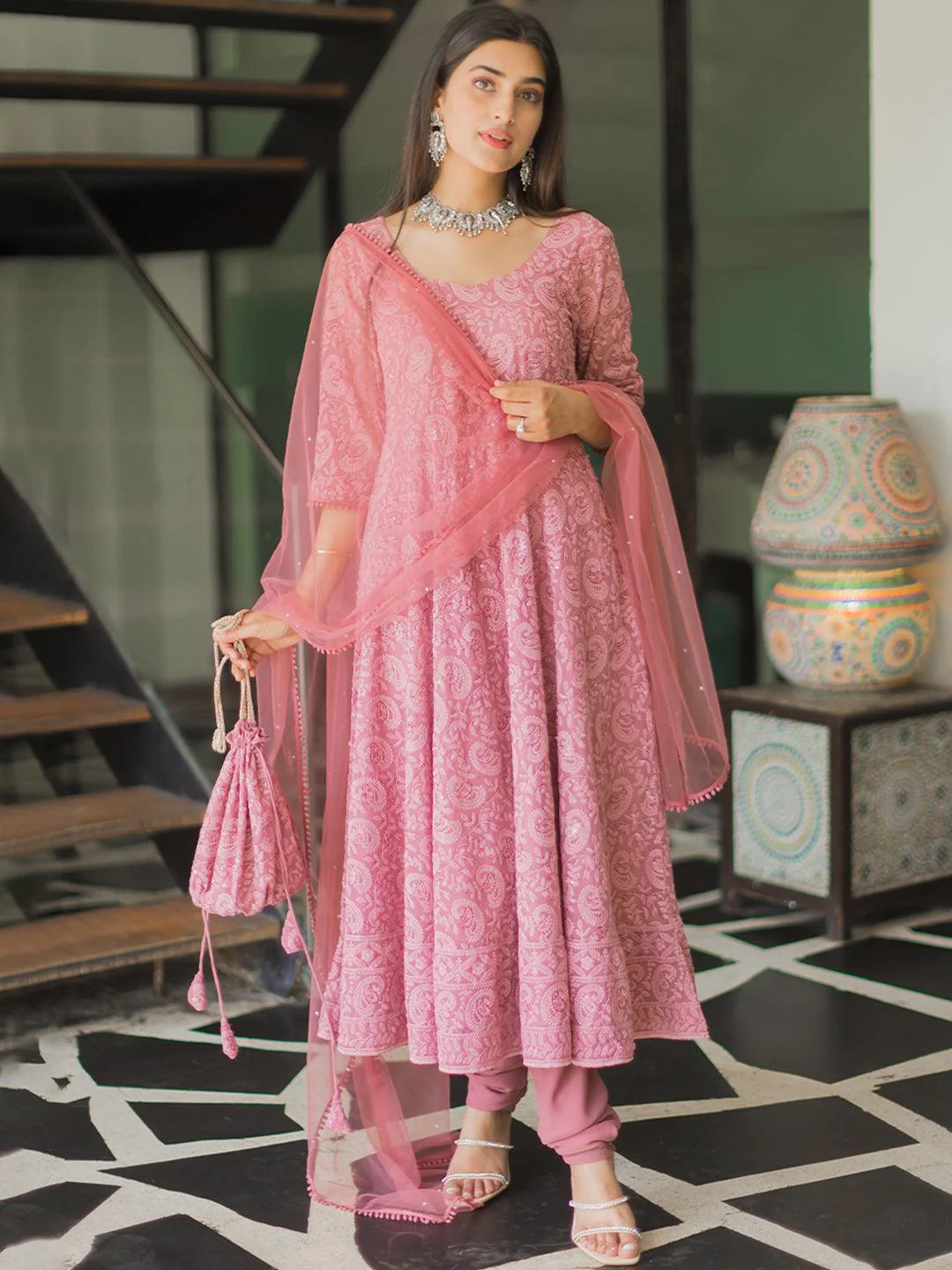 Georgette Anarkali Suit for Women